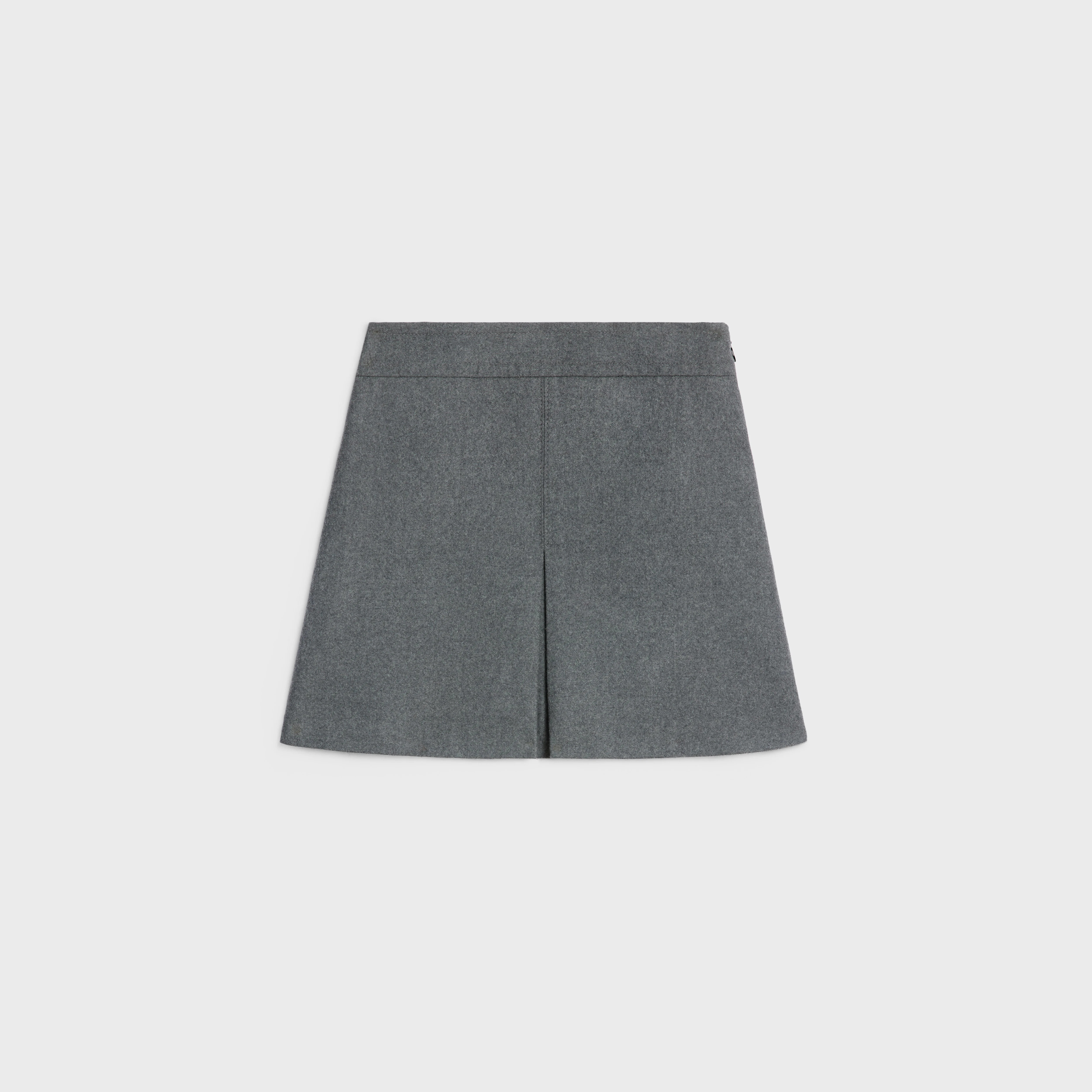 trapeze mini skirt in flannel twill - 1