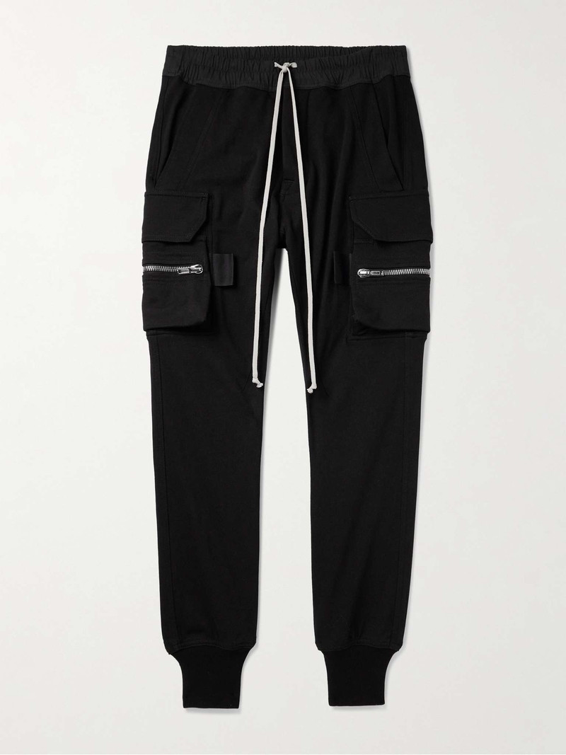 Mastodon Tapered Cotton-Jersey Drawstring Cargo Trousers - 1