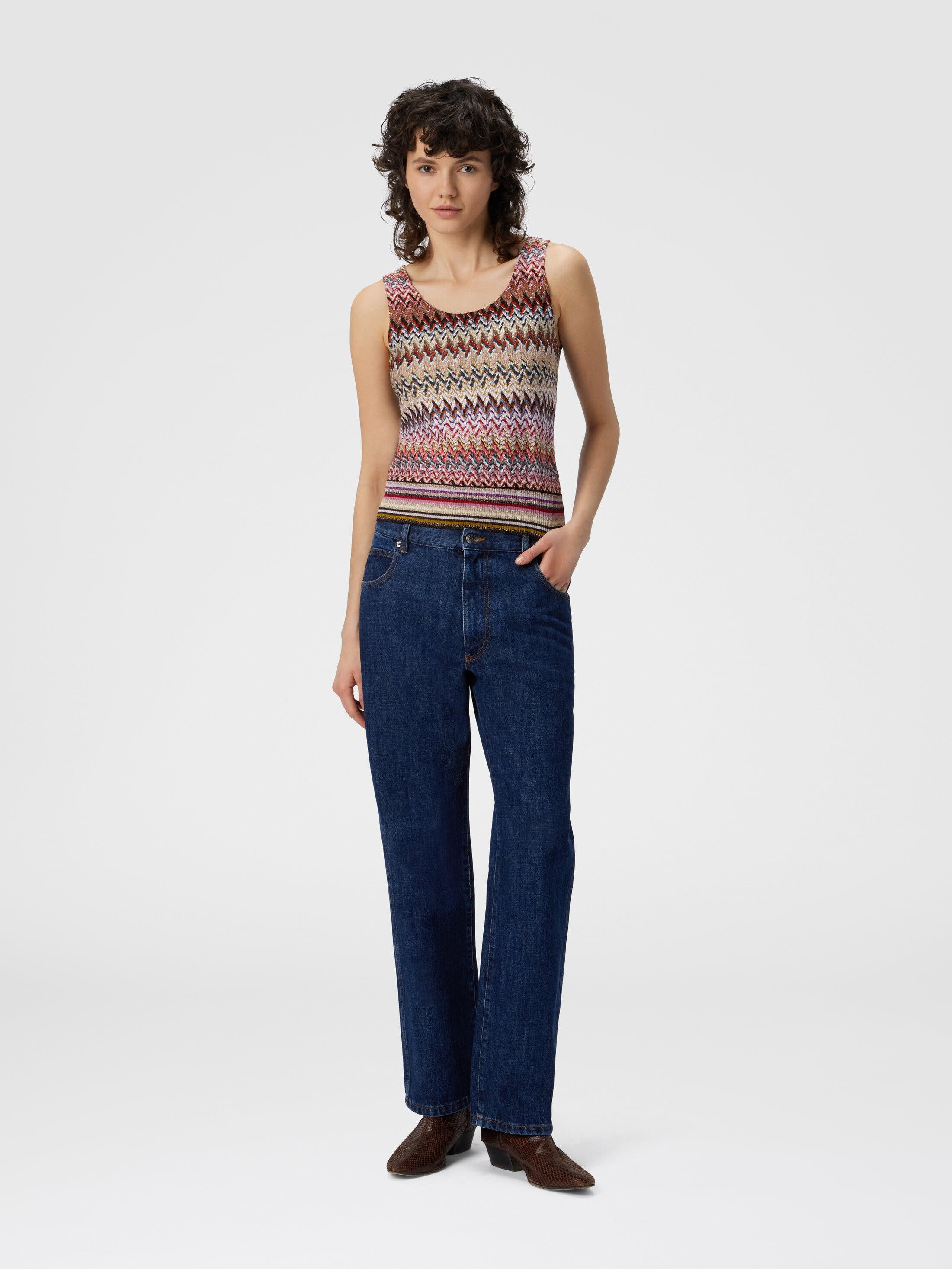 Missoni Zigzag Tank Top With Ribbed Detail in Multicoloured at Nordstrom - 2
