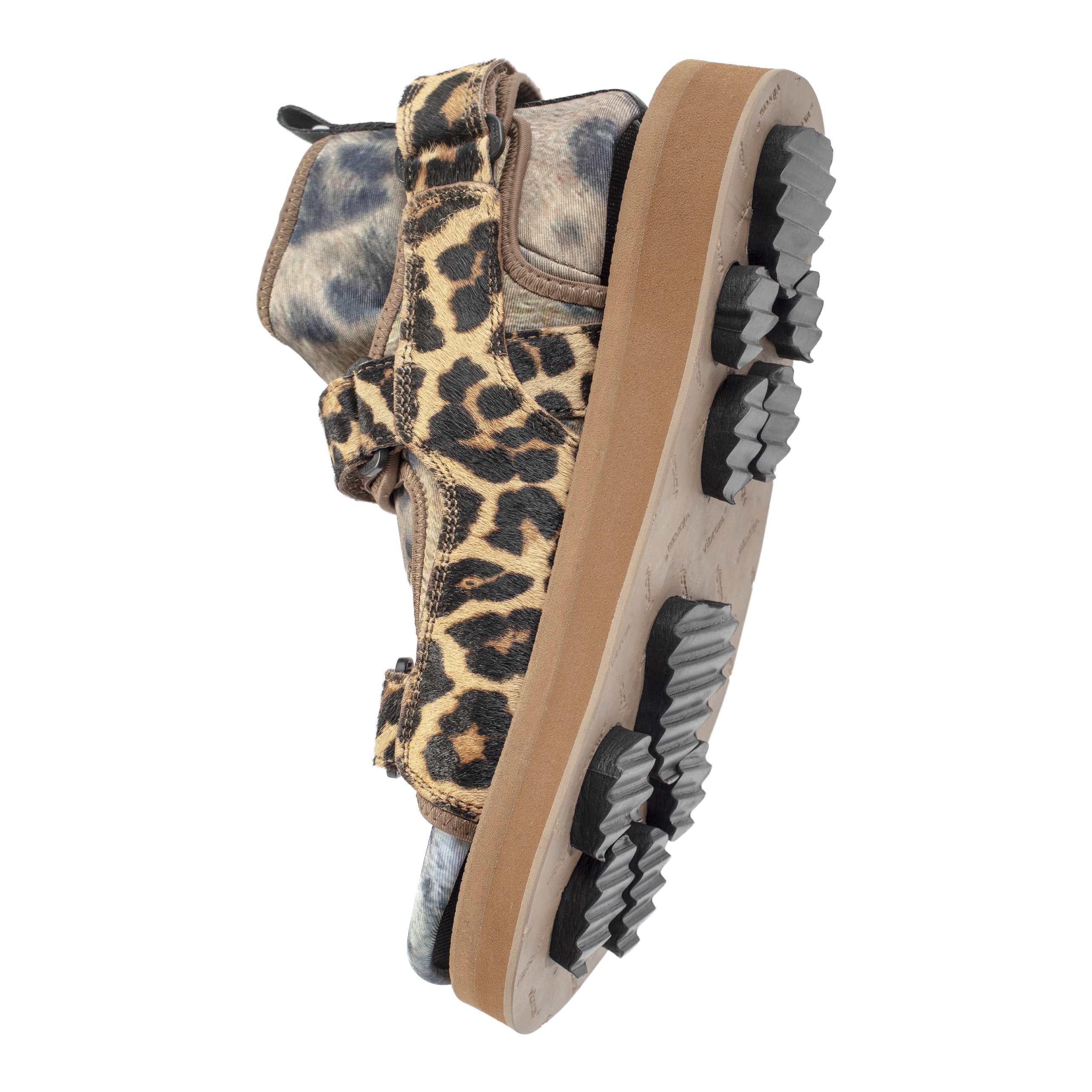 DOUBLET X SUICOKE ANIMAL FOOT LEOPARD SANDALS - 3