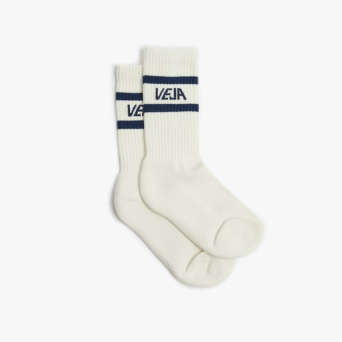 ICONIC SOCKS COTTON WHITE BLUE - 1