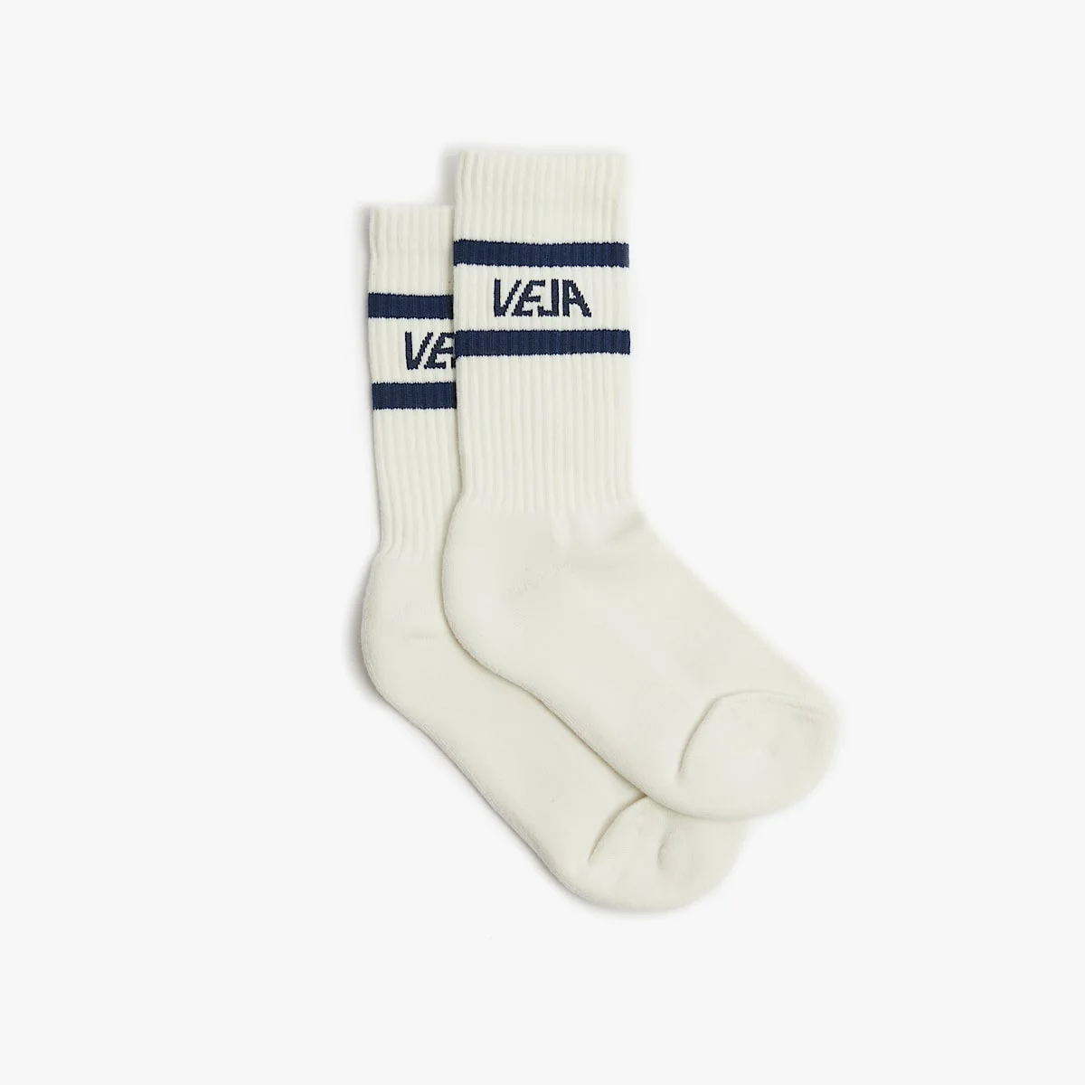 ICONIC SOCKS COTTON WHITE BLUE - 1