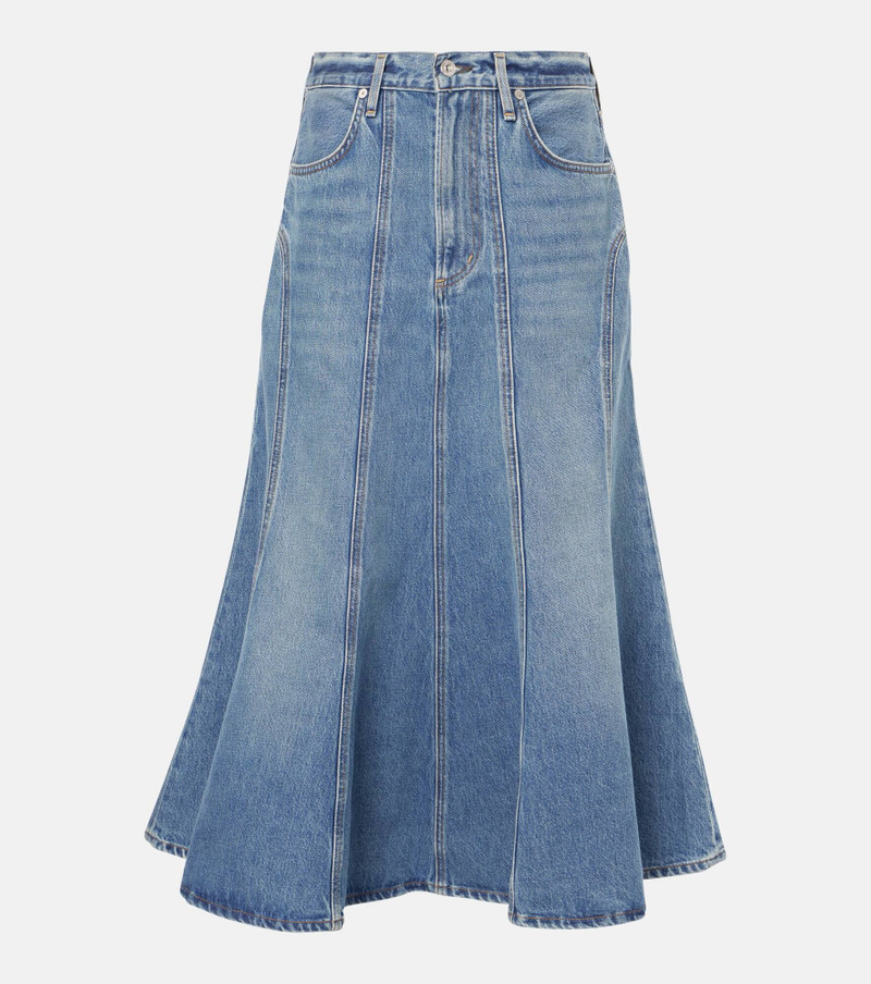 Gaucho 빈티지 데님 maxi 스커트 - 1