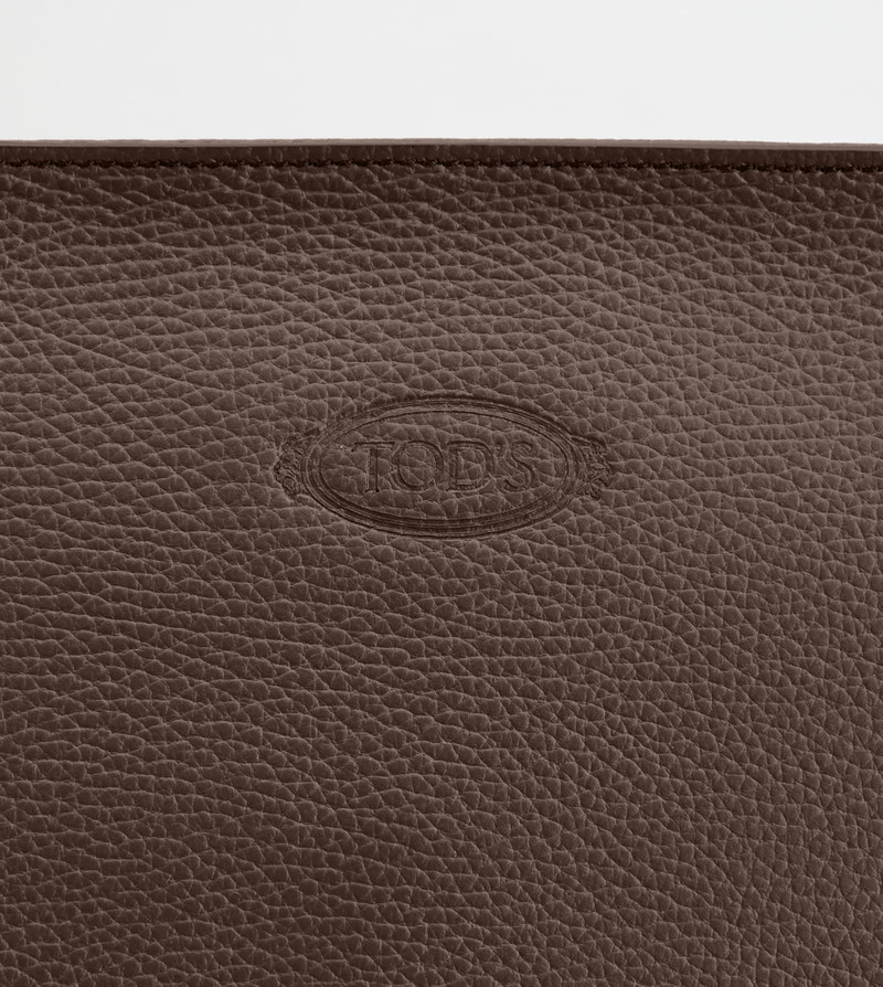 SHOPPING BAG IN LEATHER MEDIUM - BROWN 6