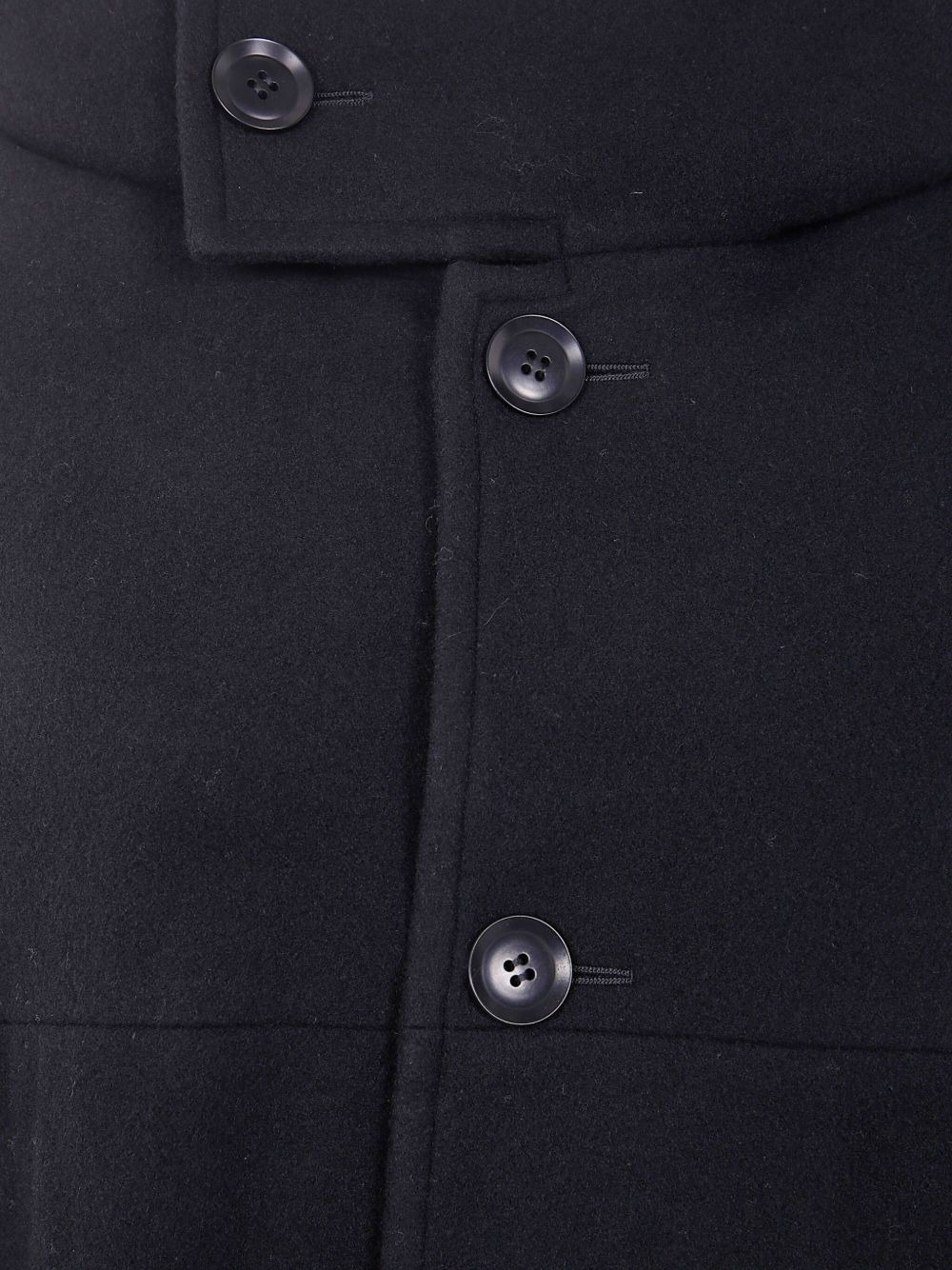 hooded button-down wool coat - 3