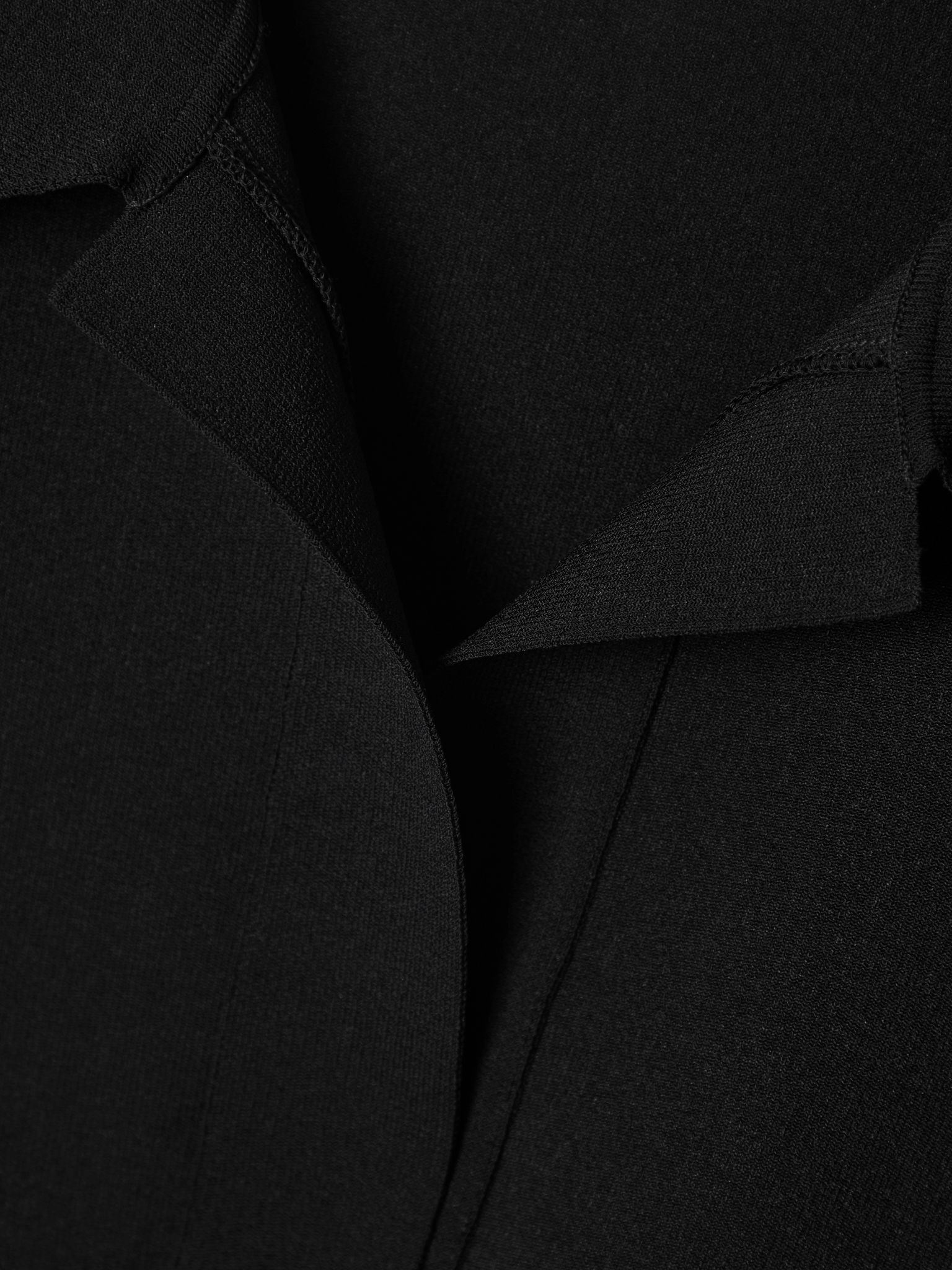 Oversized cropped knitted polo shirt Black - 4