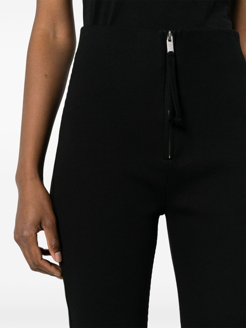 ribbed high-waist trousers - 5