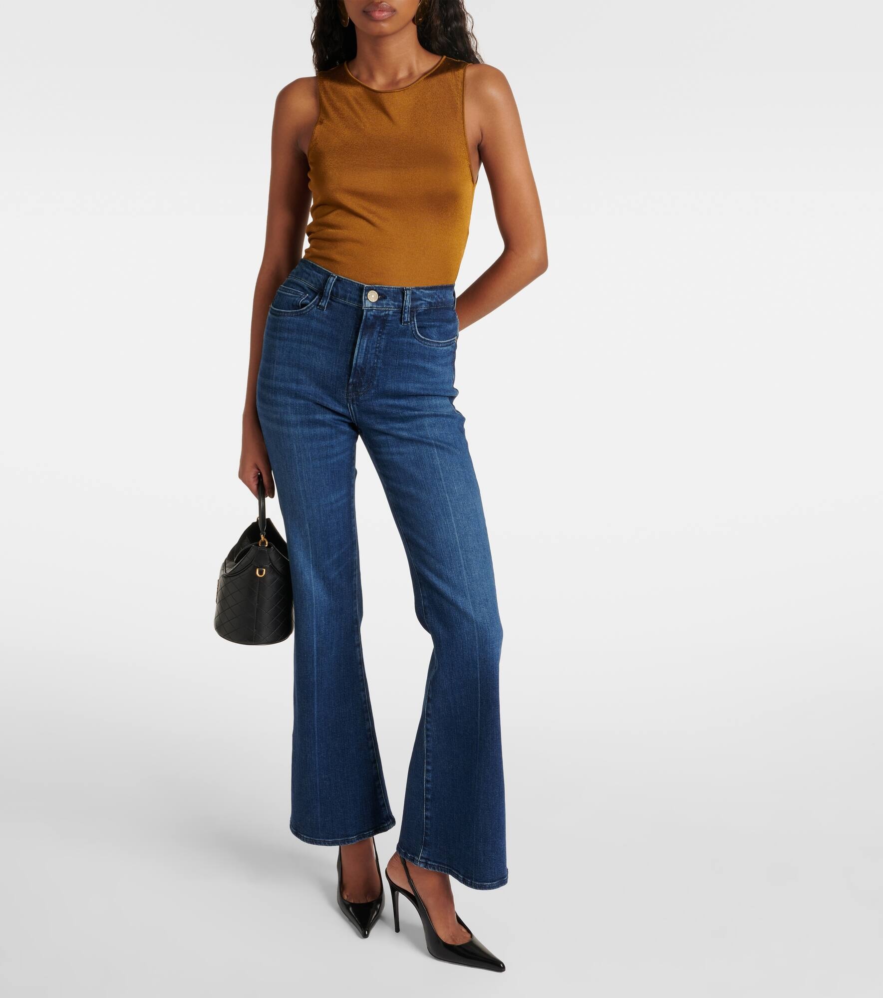 Le Easy Flare high-rise flared jeans - 7