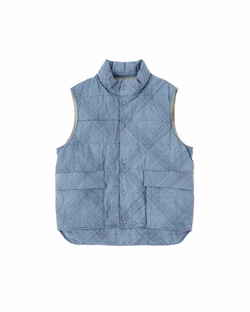 WALKER DOWN VEST SASHIKO LT.INDIGO - 1