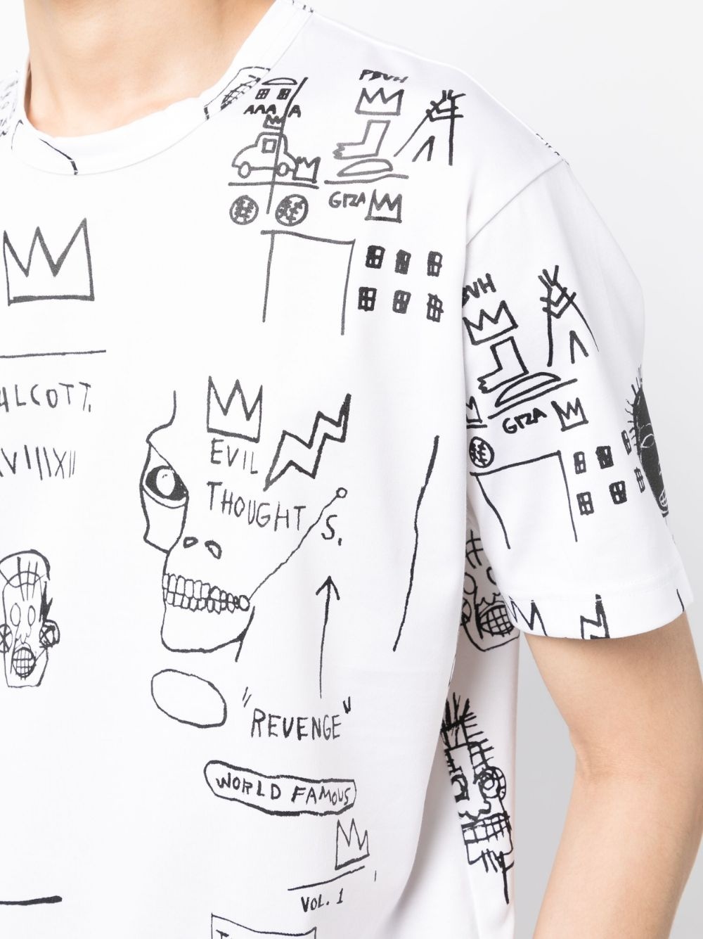 x Basquiat graphic-print cotton T-shirt - 5