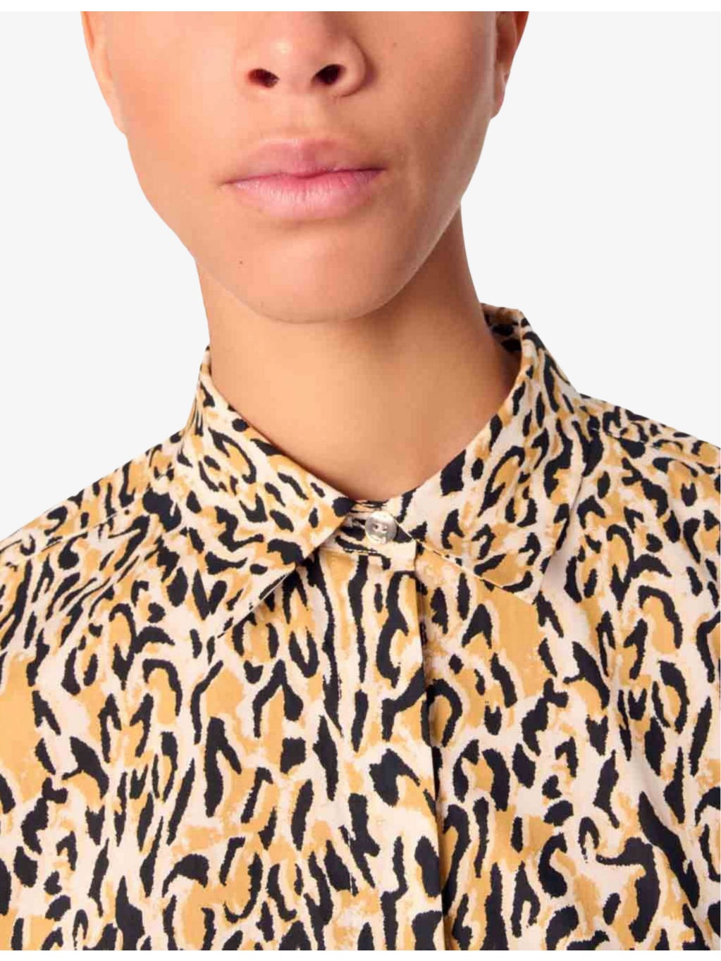 Leopard-Print Long-Sleeved Cotton Shirt - 5