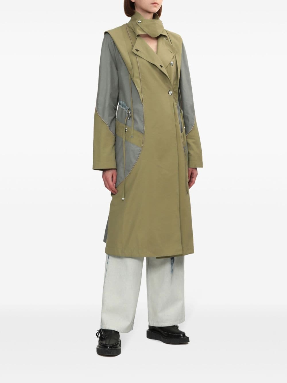 colour-block coat - 2