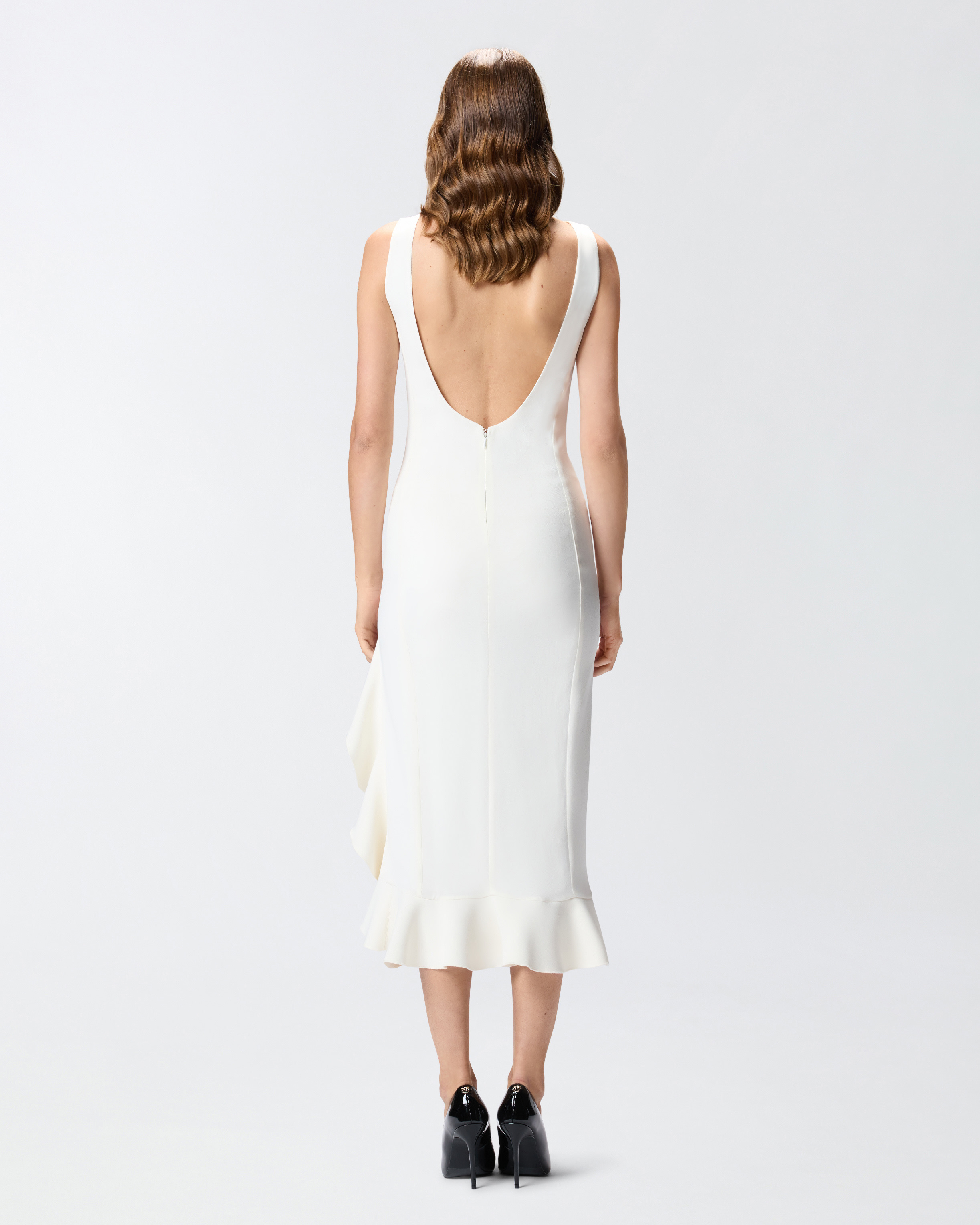 FITTED DRESS WITH FLOUNCES - 4
