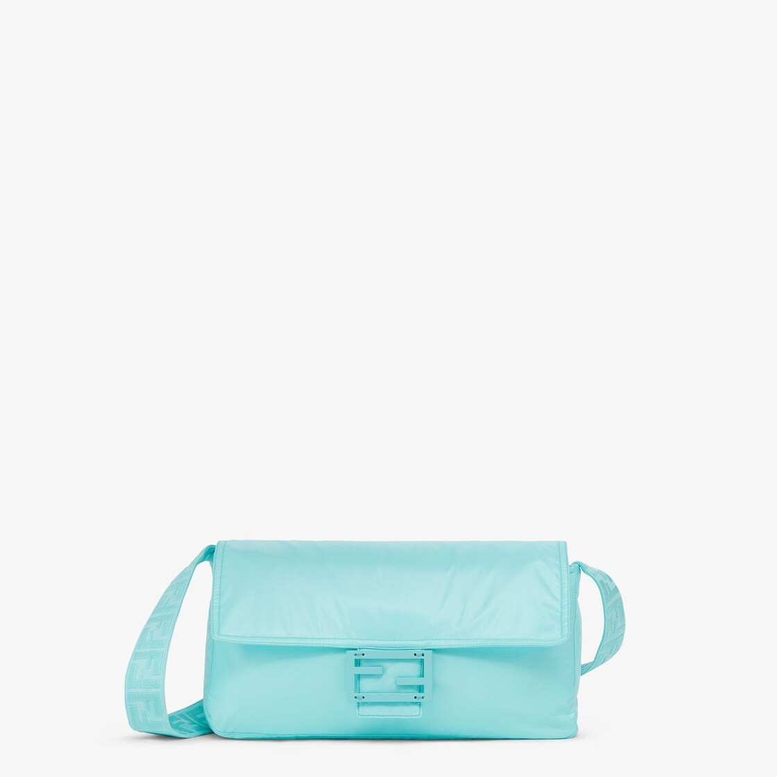 Light blue nylon down jacket - 4