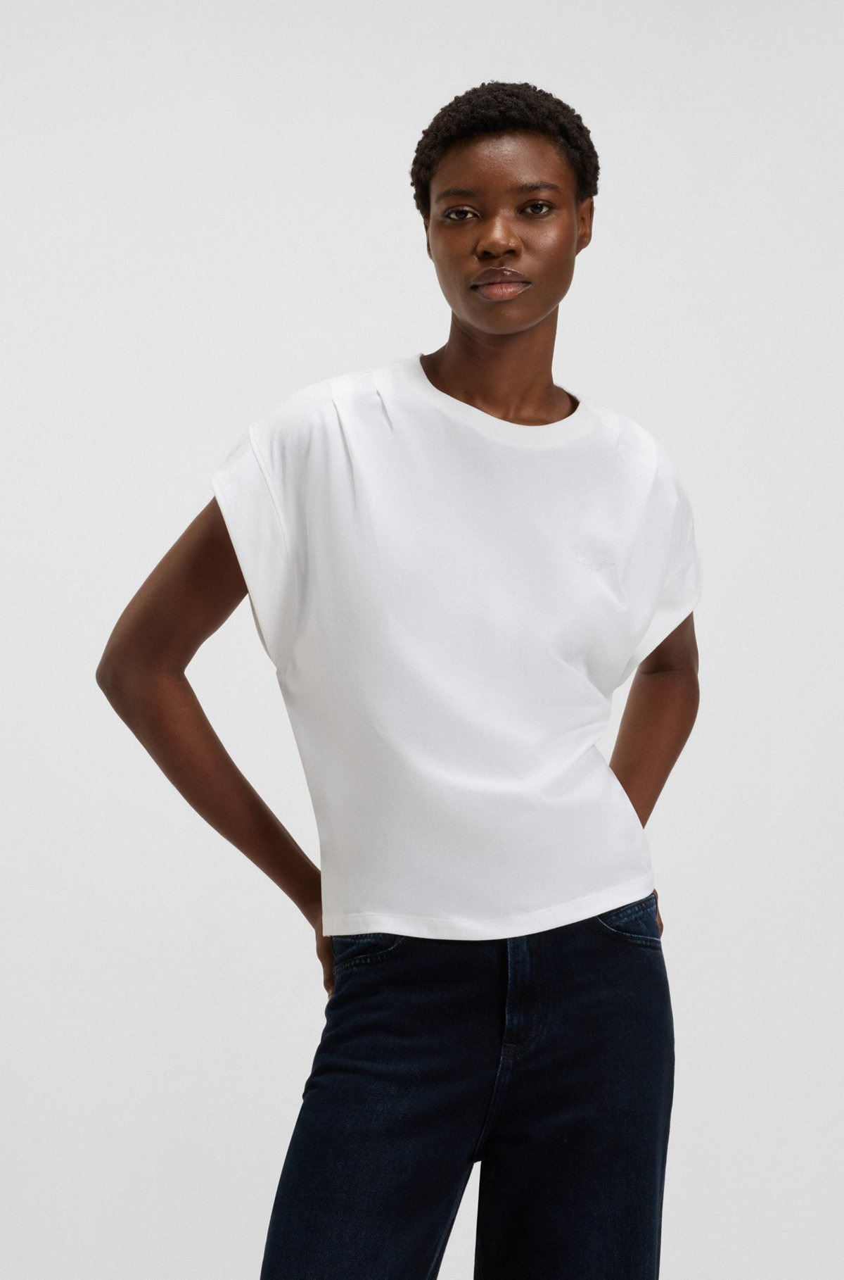 COTTON JERSEY T-SHIRT WITH HANDWRITTEN-LOGO PRINT - 2