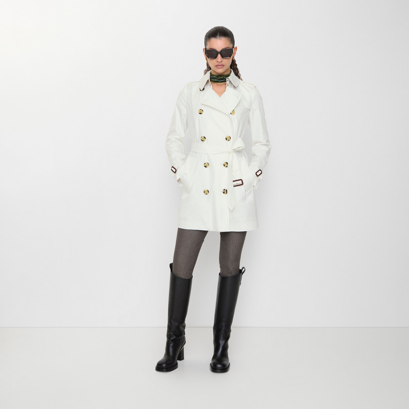 Short Tropical Gabardine Kensington Trench Coat 4