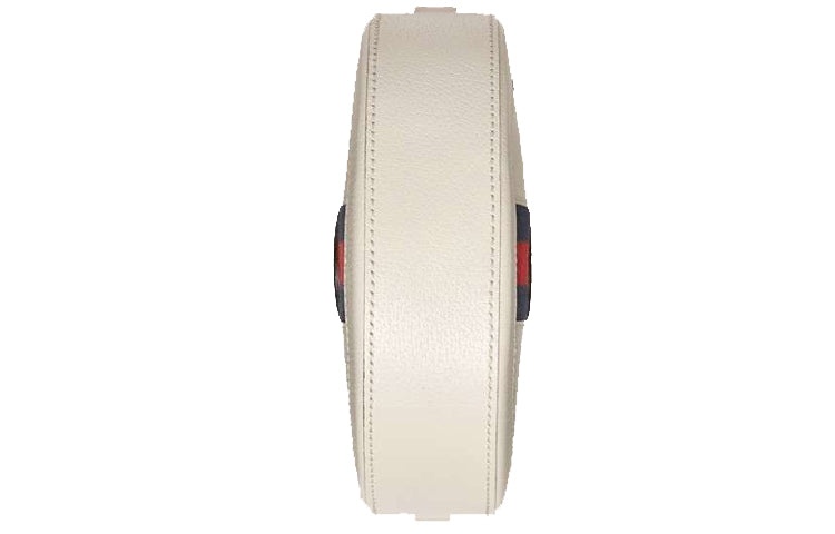 (WMNS) Gucci Ophidia Gold Logo Stripe Webbing Leather Chain Shoulder Messenger Bag Mini White 550618 - 7