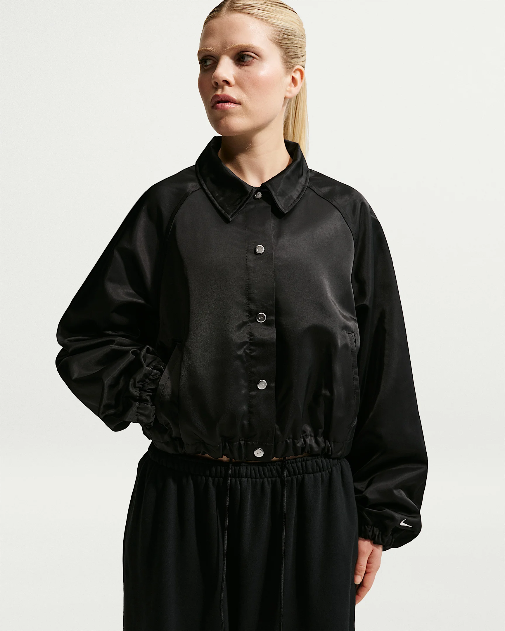Nike Sportswear Women's Oversized Satin Coaches Jacket - 1