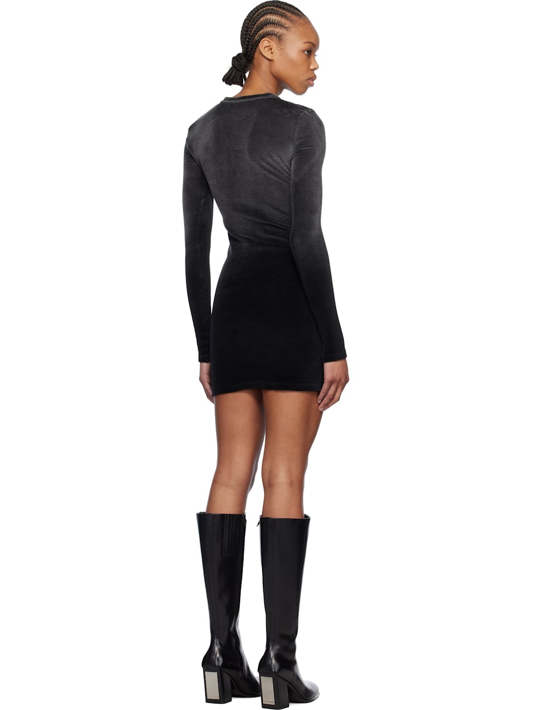 alexanderwang. t Black Long-Sleeve Minidress - 3