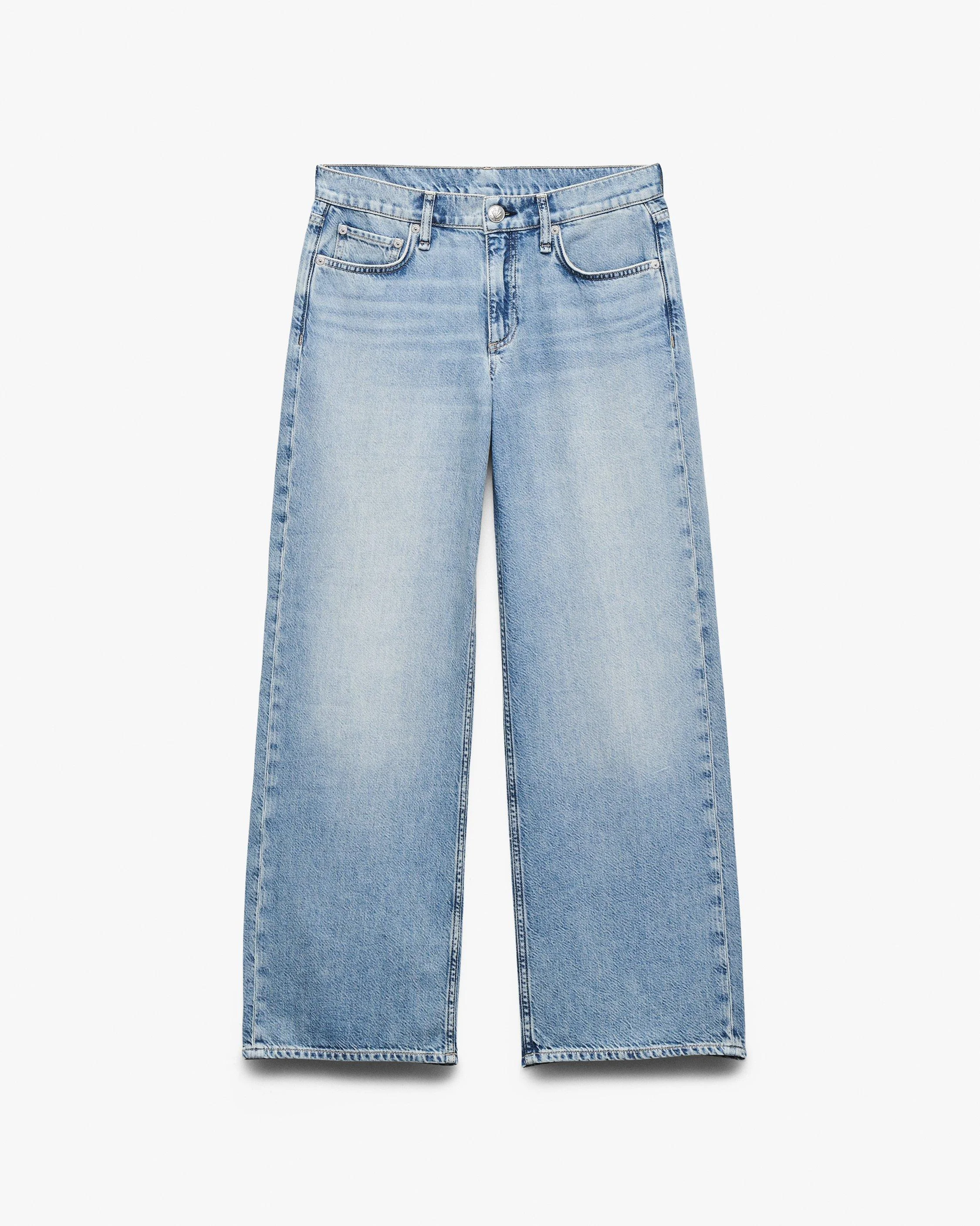 Cam Ankle Relaxed Straight Jean Low-Rise in Featherweight Denim - 1