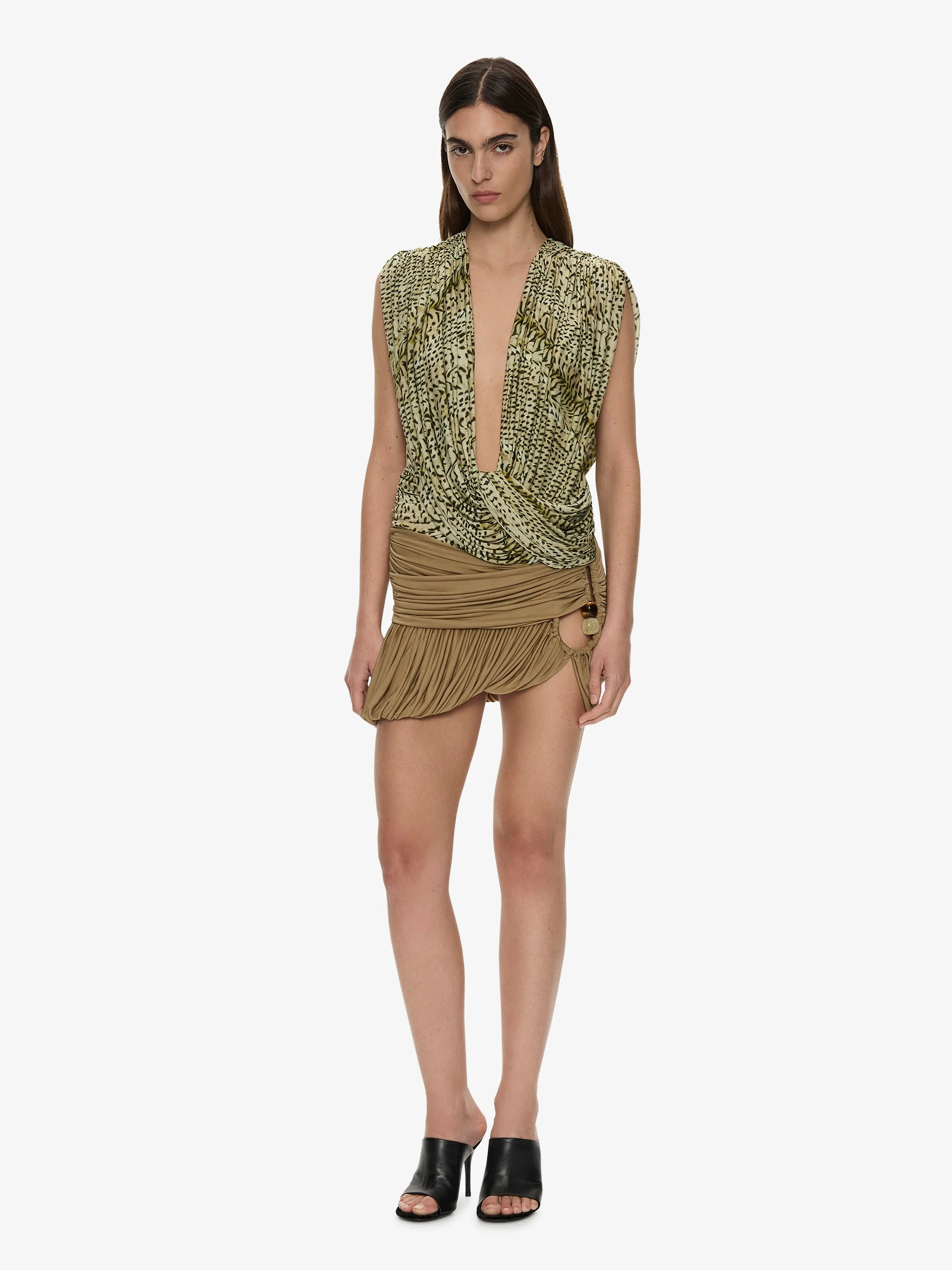 Beach Glass Bubble Mini Skirt - 1