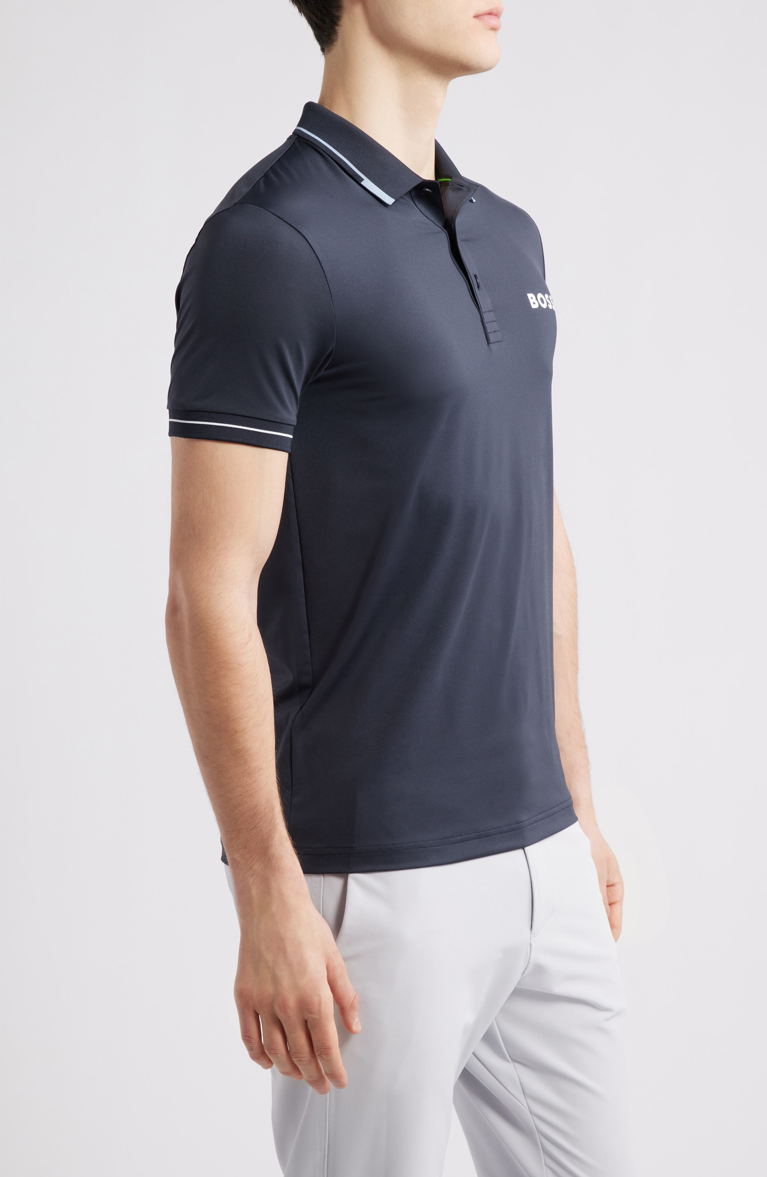 BOSS Paul Pro Performance Polo in Dark Blue at Nordstrom - 3