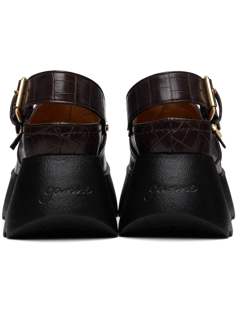 Brown Platform Clog Loafers 2