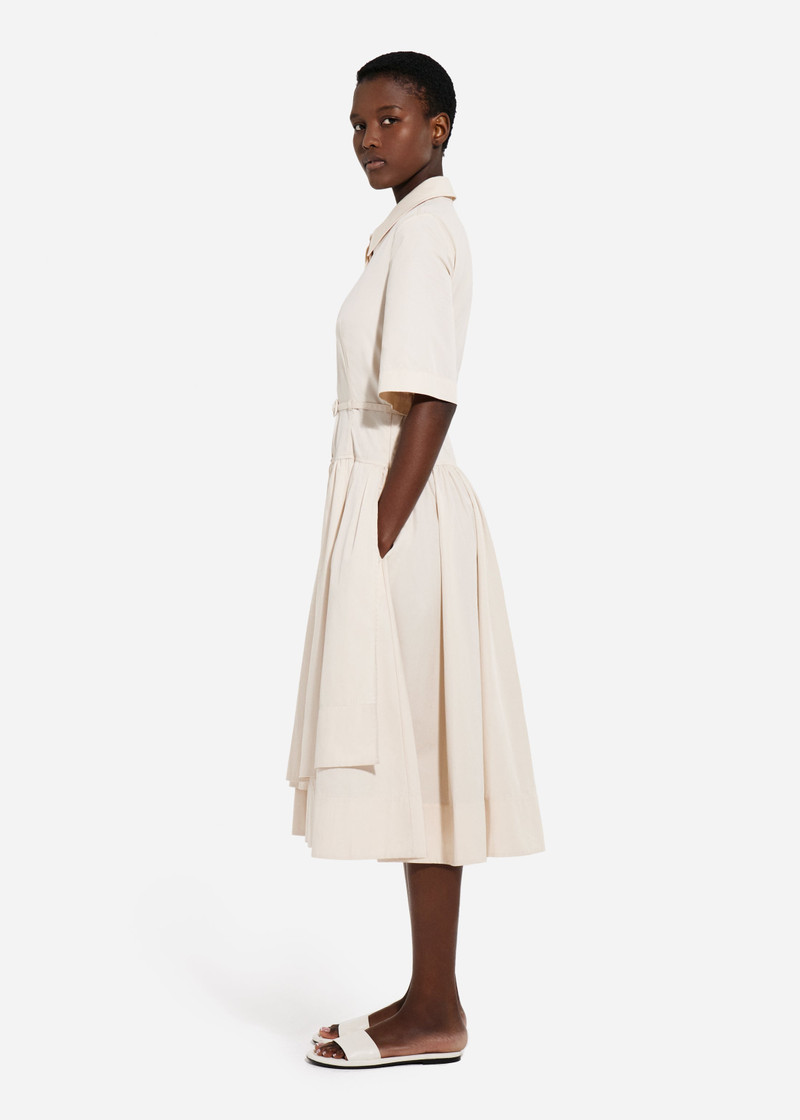 CO Short Sleeve Belted Dress in Cotton Poplin outlook