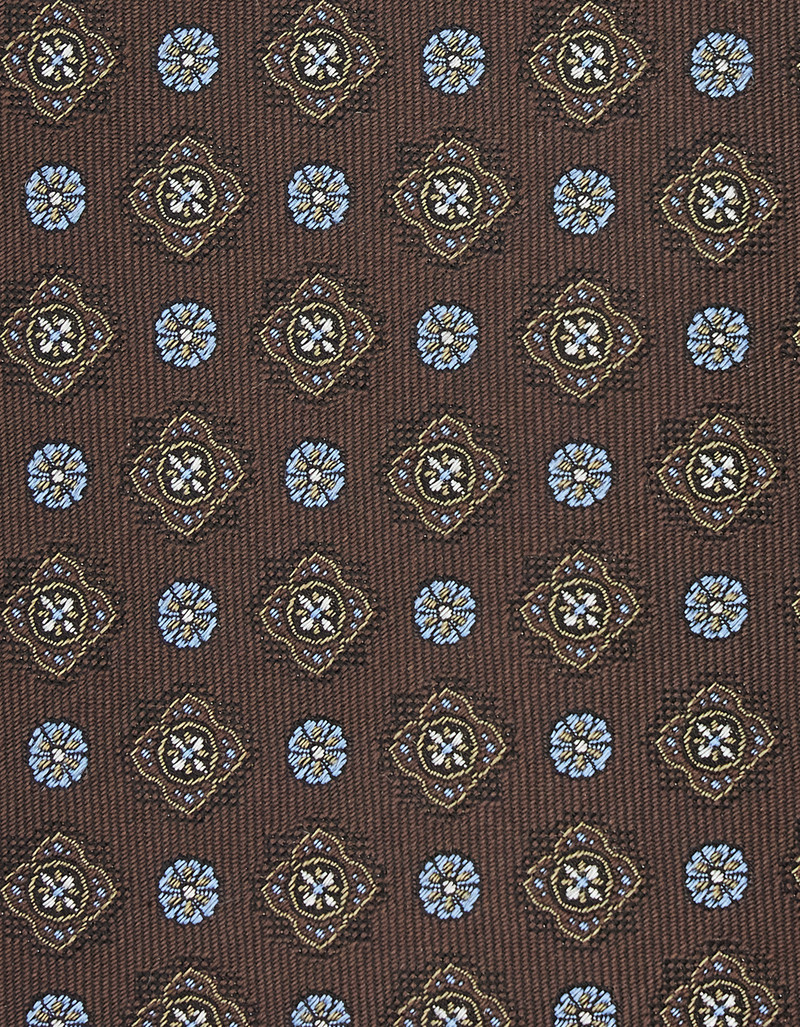 Canali BROWN SILK TIE, PATTERNED MOTIF outlook