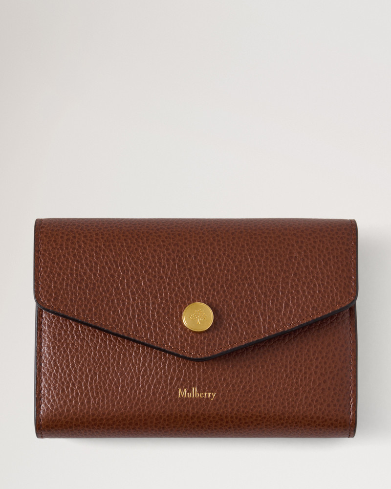 Press Stud Wallet Oak Two-Tone Small Classic Grain 1