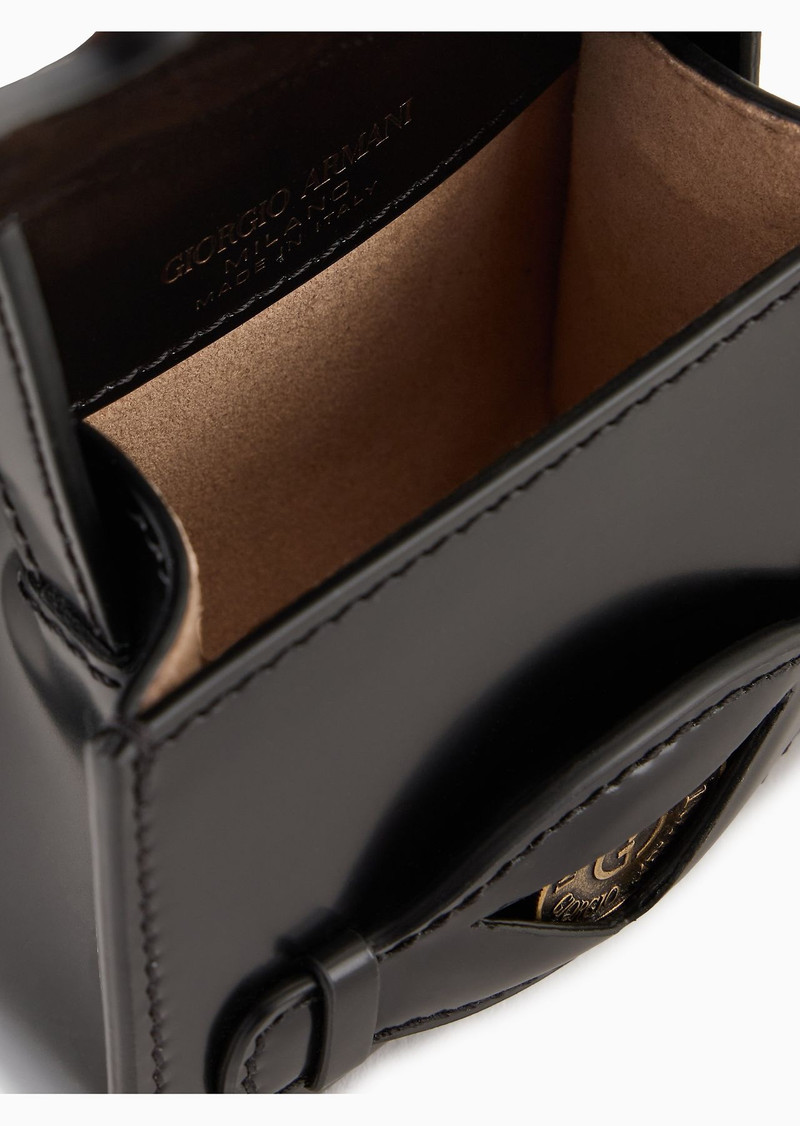 Denim Collection mini crossbody bag in brushed leather 4