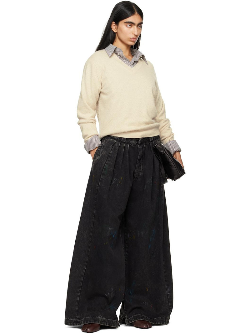 Maison Margiela Beige Summer Cashmere V-Neck Sweater outlook