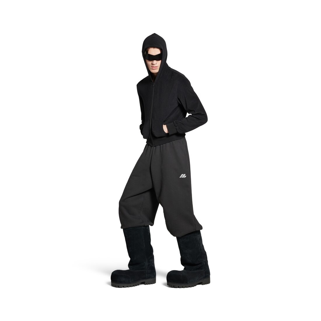 Activewear Baggy Sweatpants in Black - 2