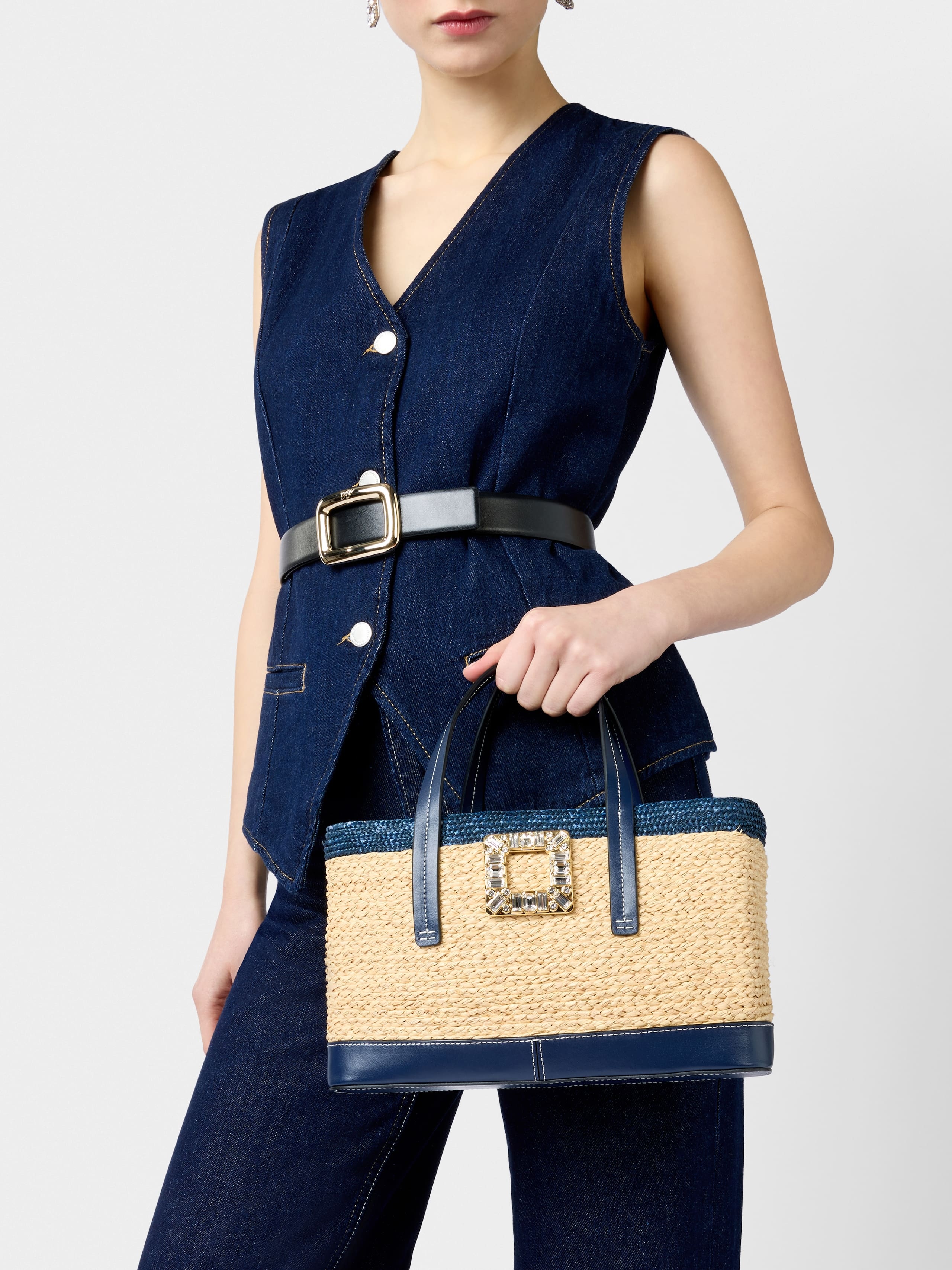 Viv' Skate Shopping Bag in raffia - 9