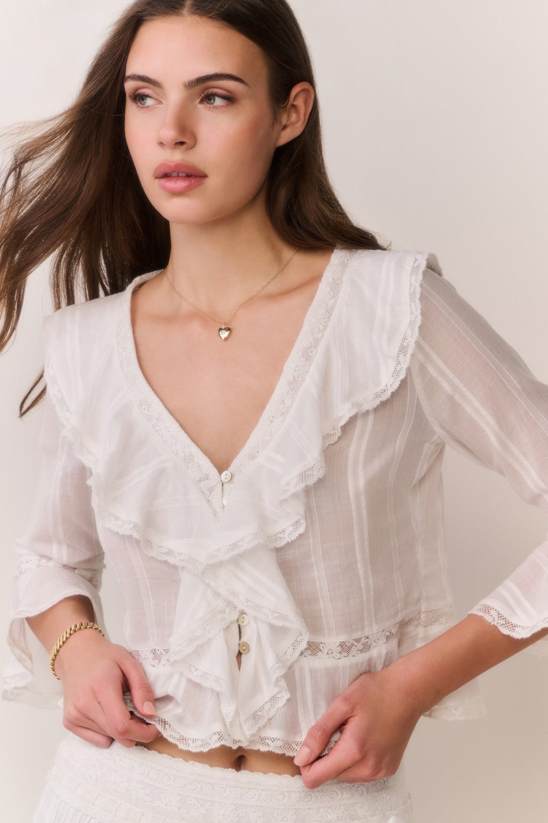 Olenna Cotton Victorian Ruffle Top 3