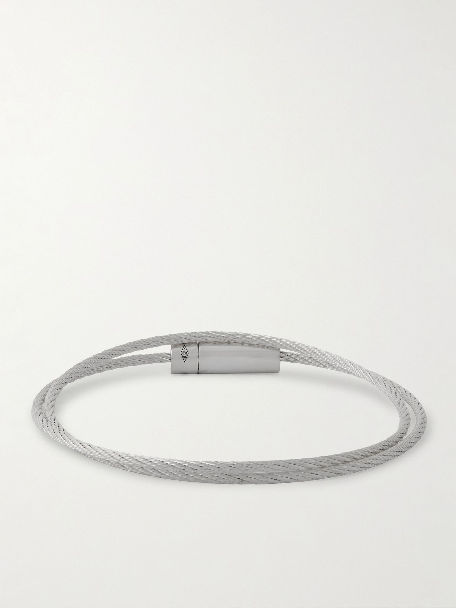 9g Double Turn Polished Recycled-Sterling Silver Cable Bracelet Silver - 3