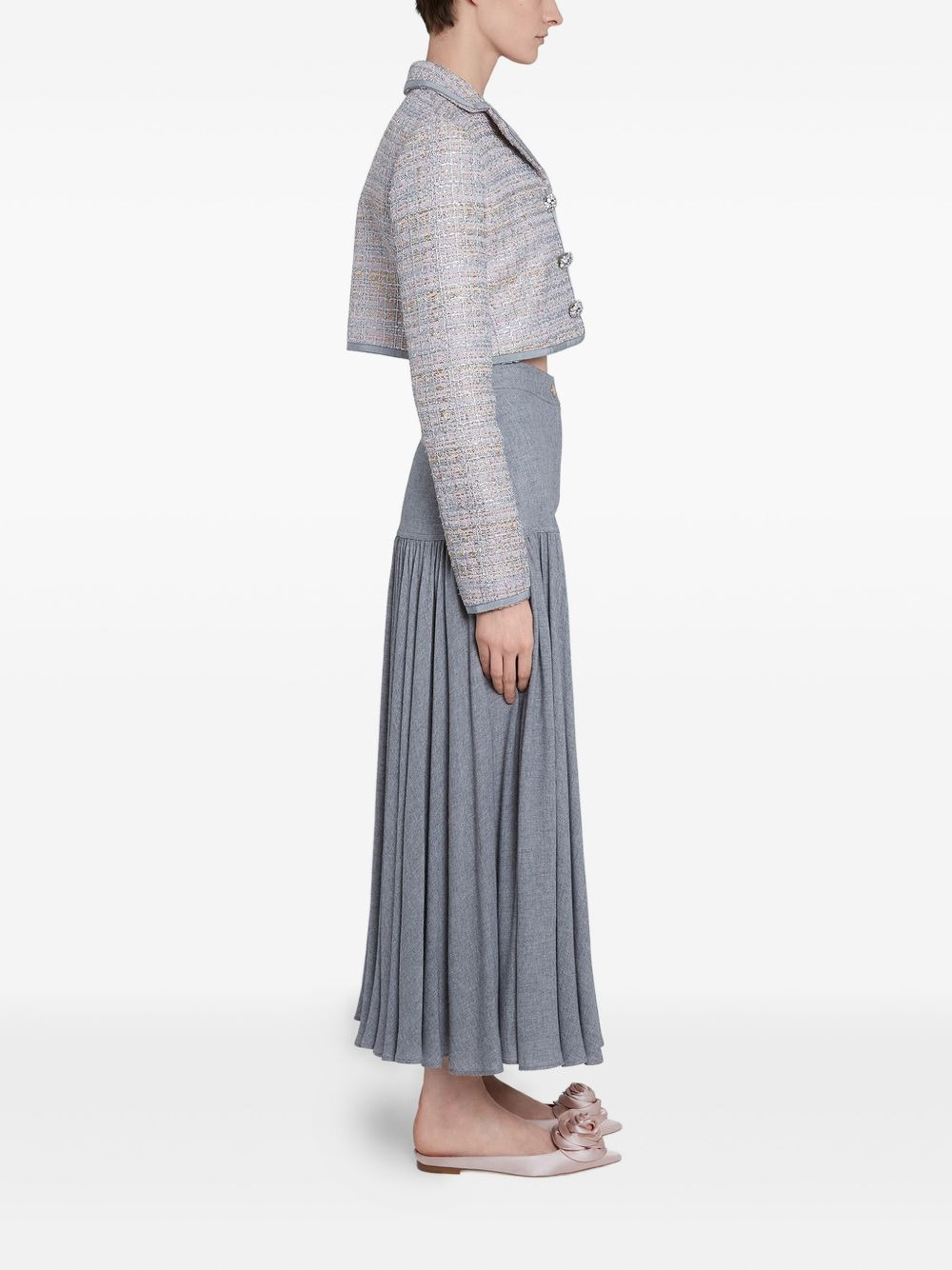 pleated maxi skirt - 3