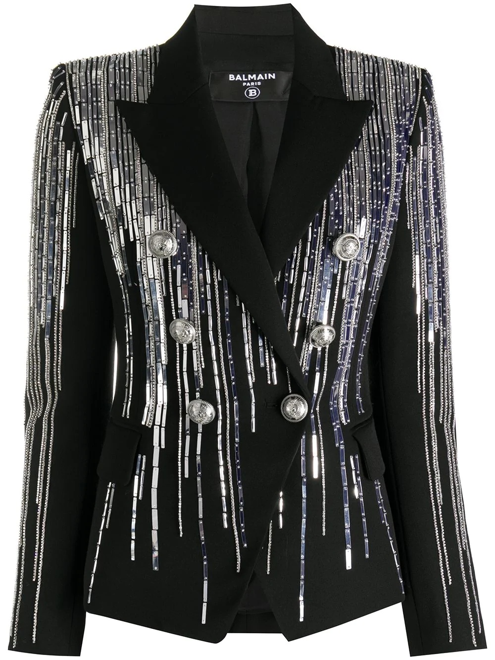 embellished double-breasted blazer - 1