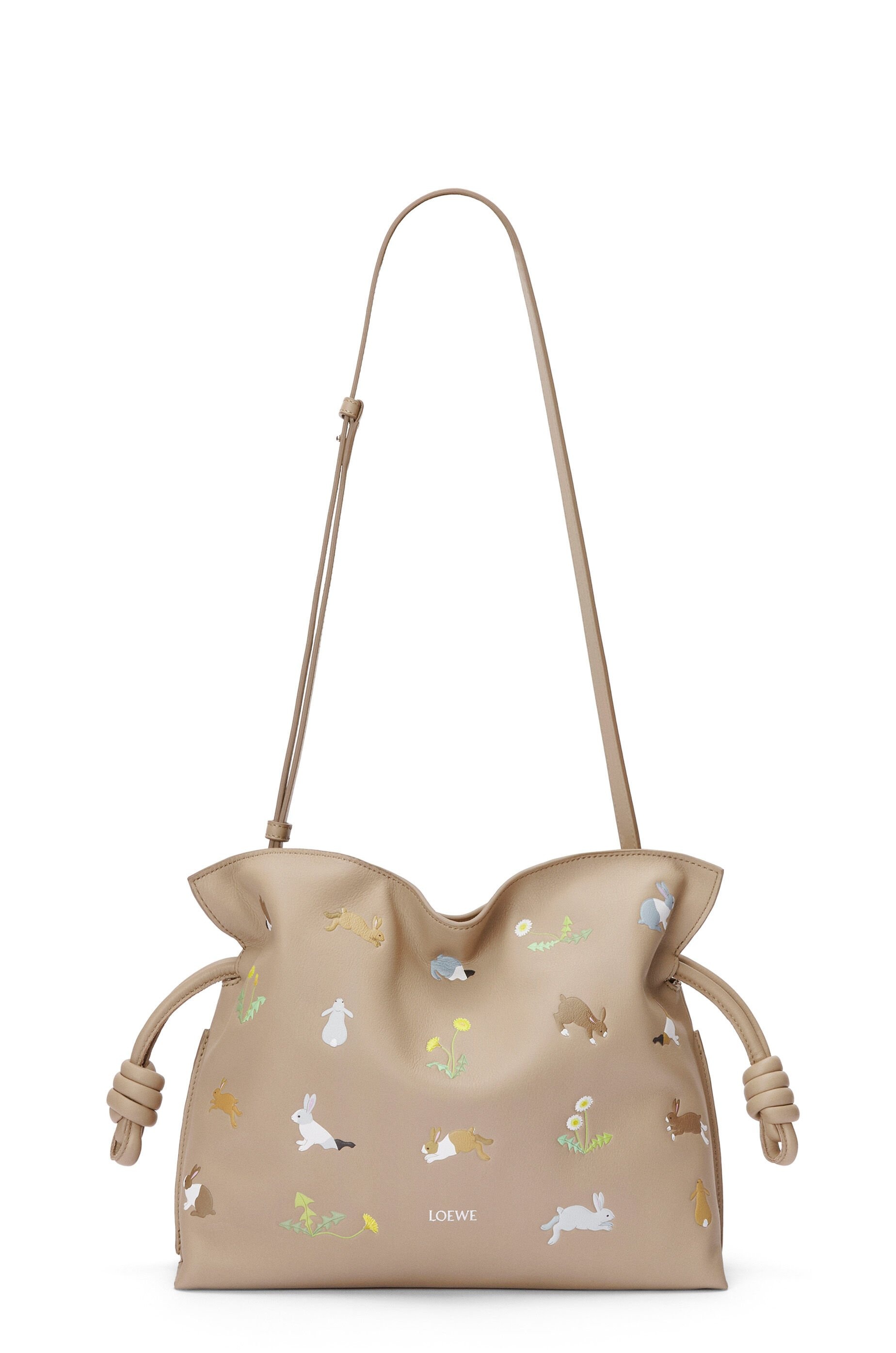 Bunny medium Flamenco clutch in nappa calfskin - 8