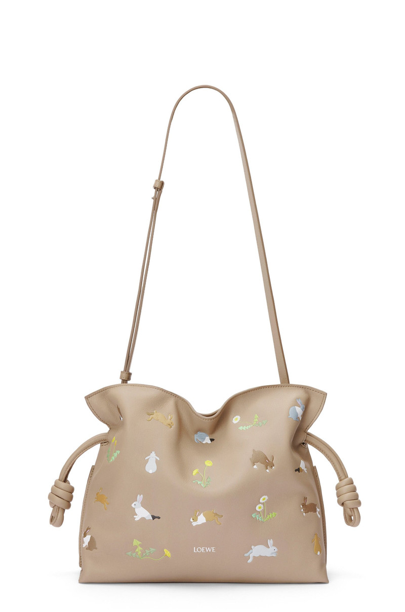 Bunny medium Flamenco clutch in nappa calfskin 8