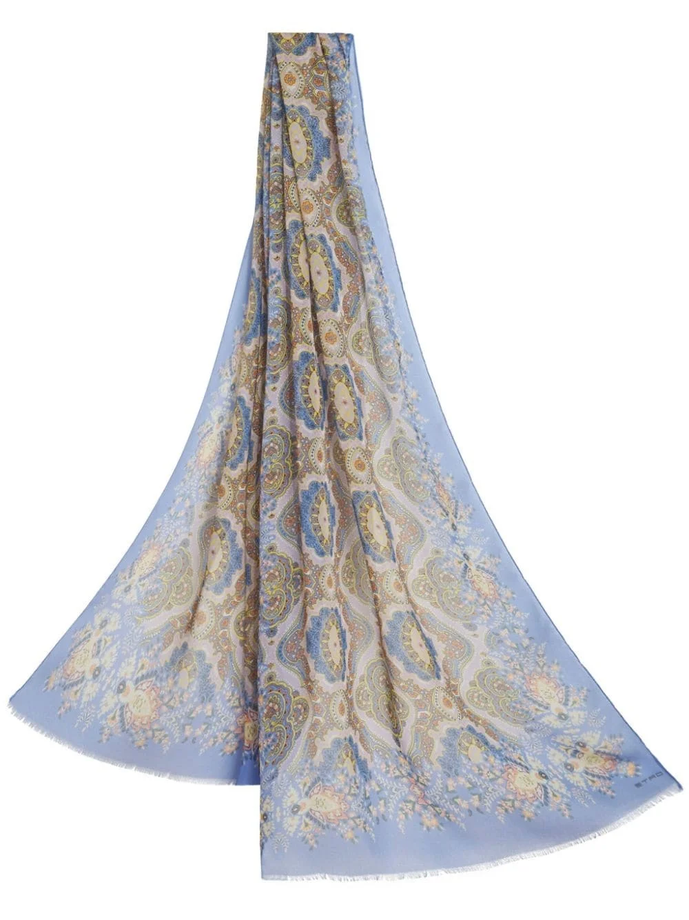 Medallion-print silk scarf - 1