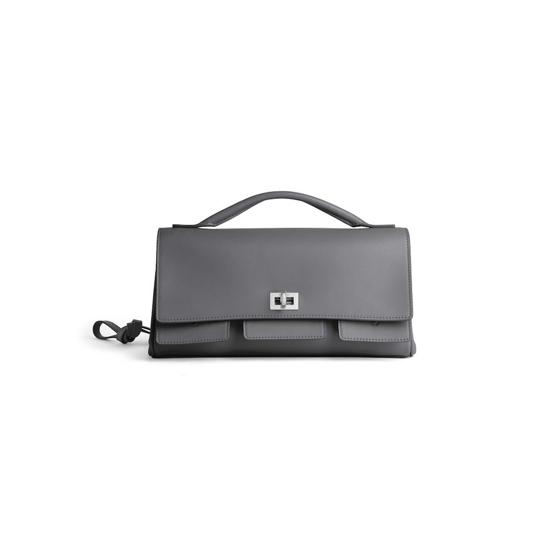 Women's Bel Air Small Clutch On Strap  in Grey 1