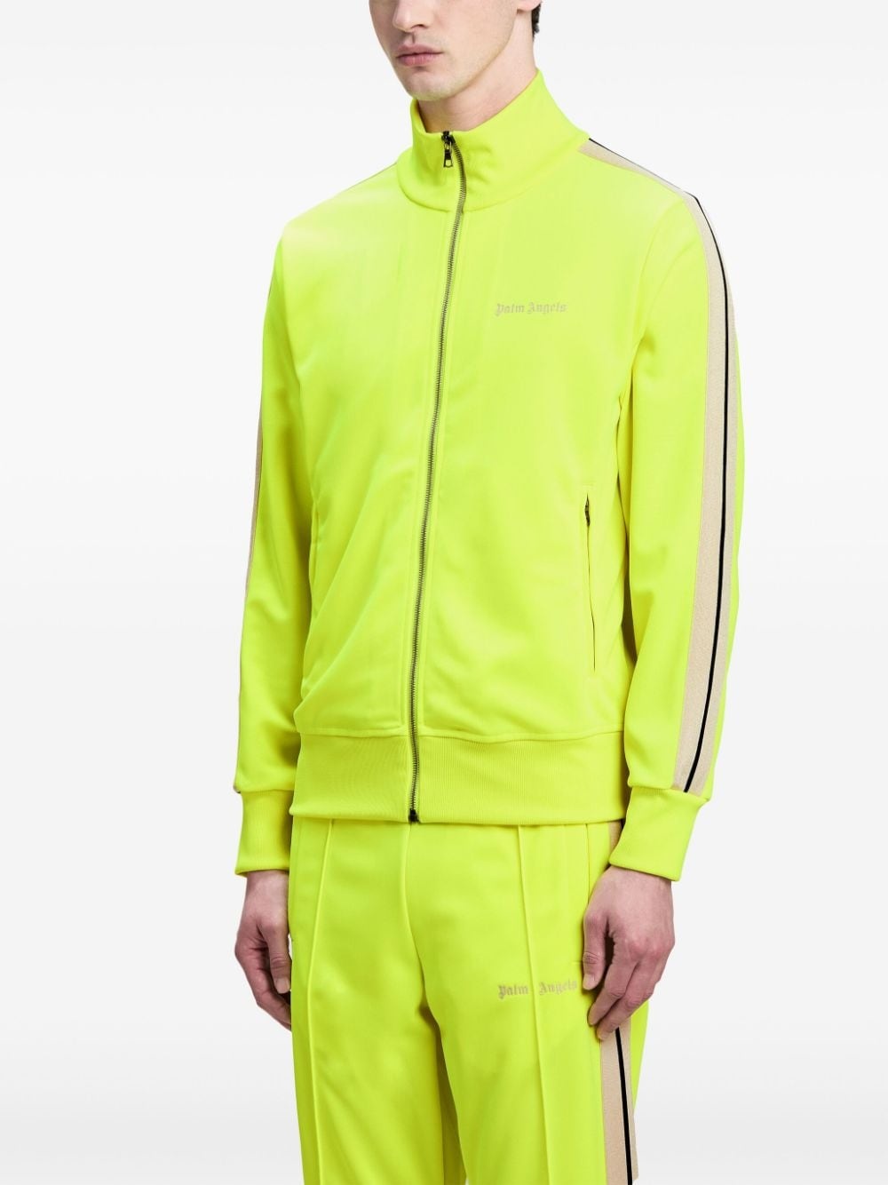 logo-print high-neck jacket - 4