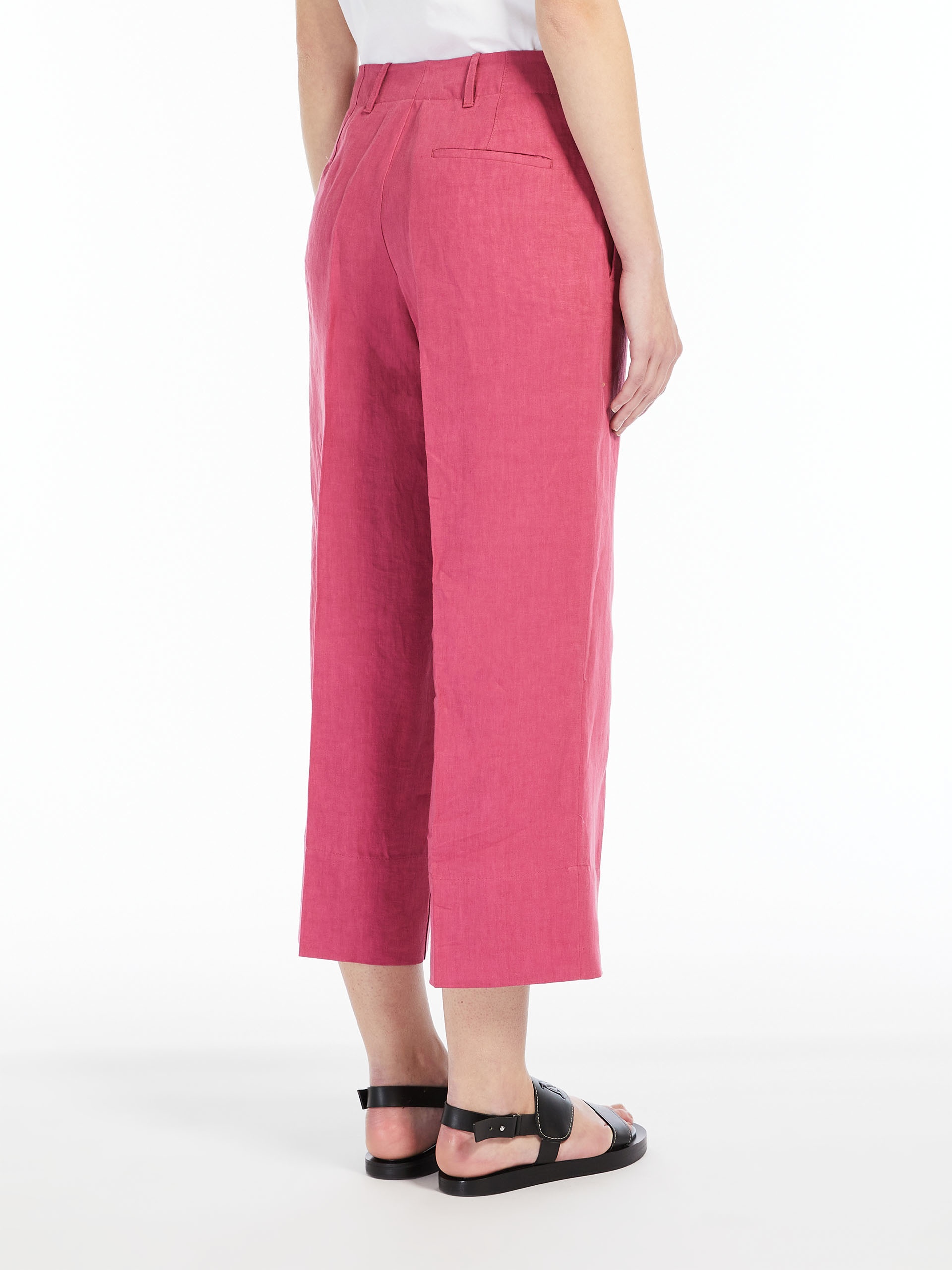 REBECCA Washed linen trousers - 4