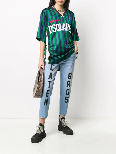 DSQUARED2 logo print sports jersey top outlook