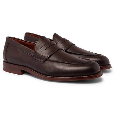 Loro Piana City Life Full-Grain Leather Loafers outlook