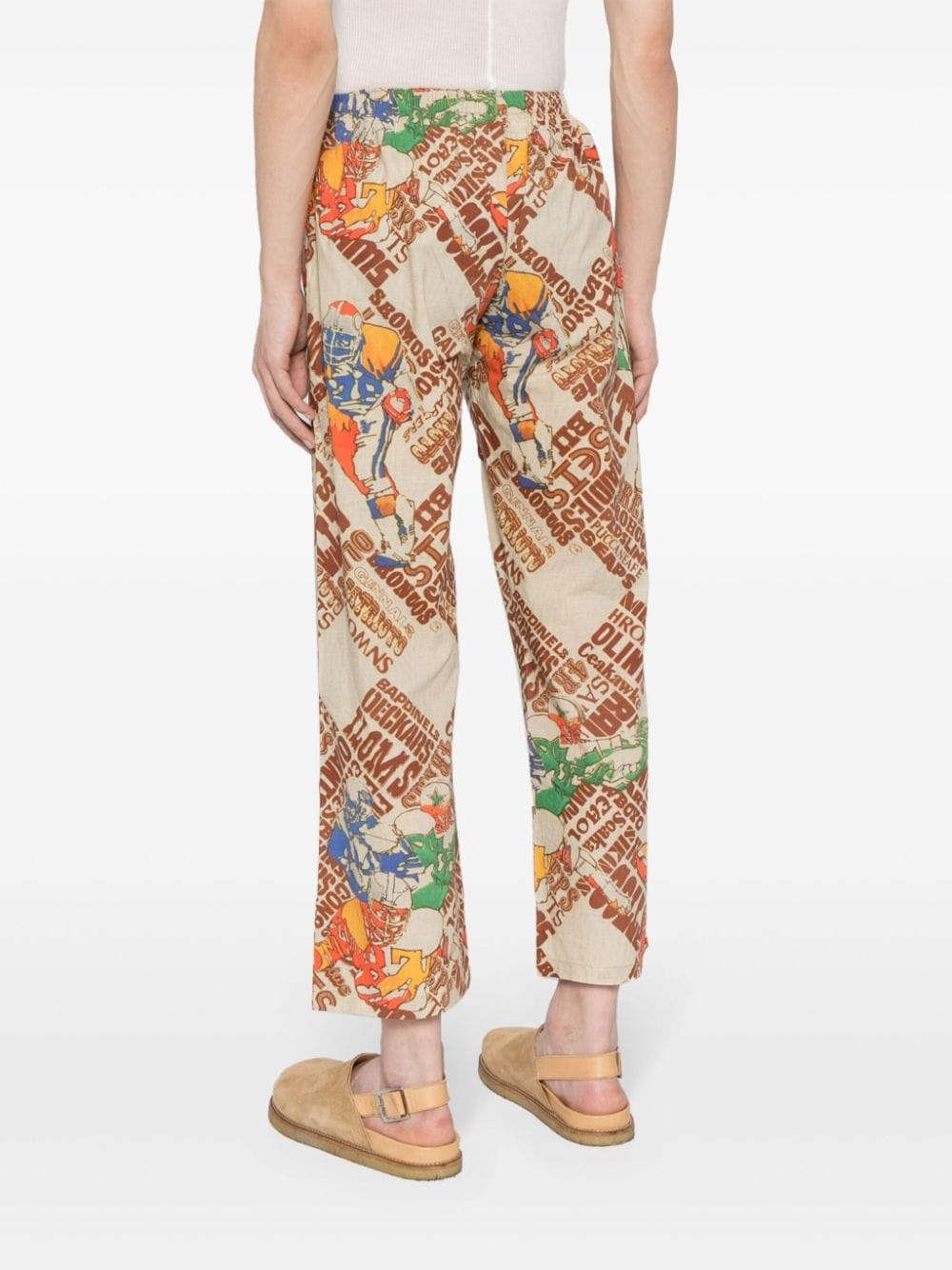 printed cropped trousers - 4