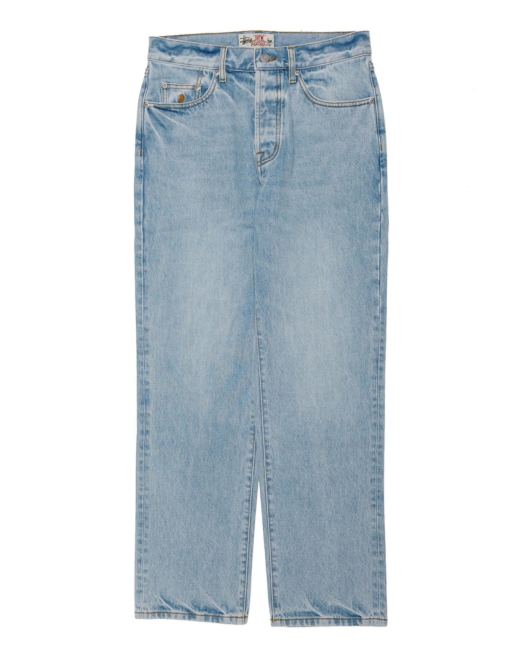 Stüssy New Classic Jeans Denim Light Wash Indigo - 1