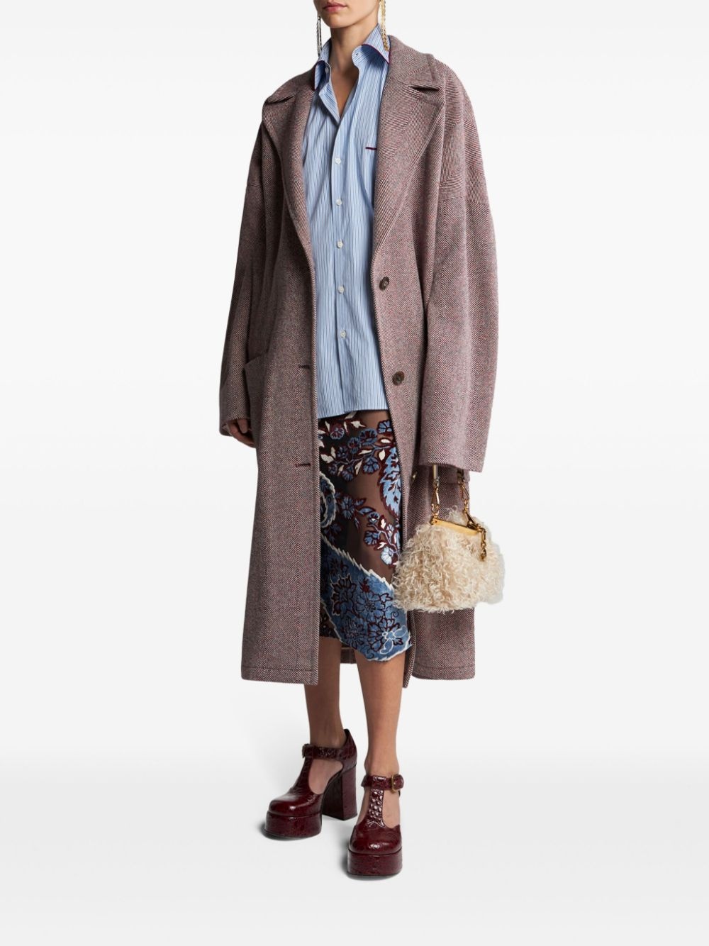 belted wool coat - 2