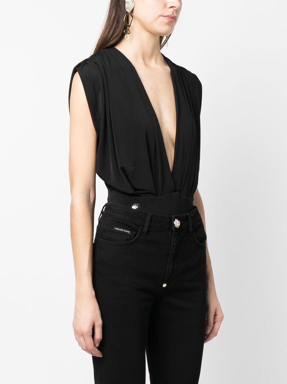 plunging v-neck bodysuit - 3